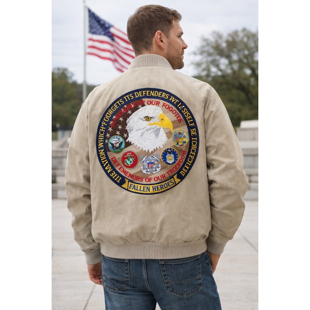 Veteran Military Bomber Eddie Bauer Army Navy Marine Air Force Coast Guard Patch